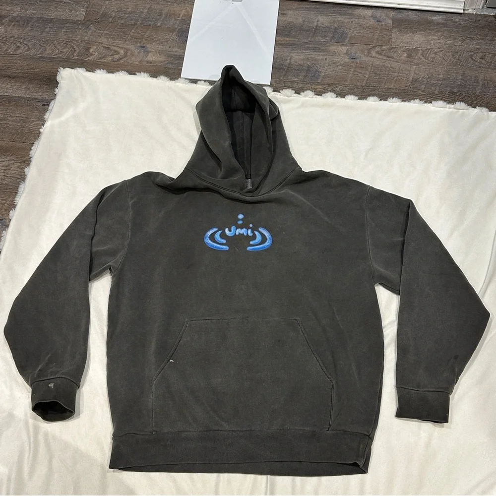Umi Frog Sweatshirt Washed Black Size X-large